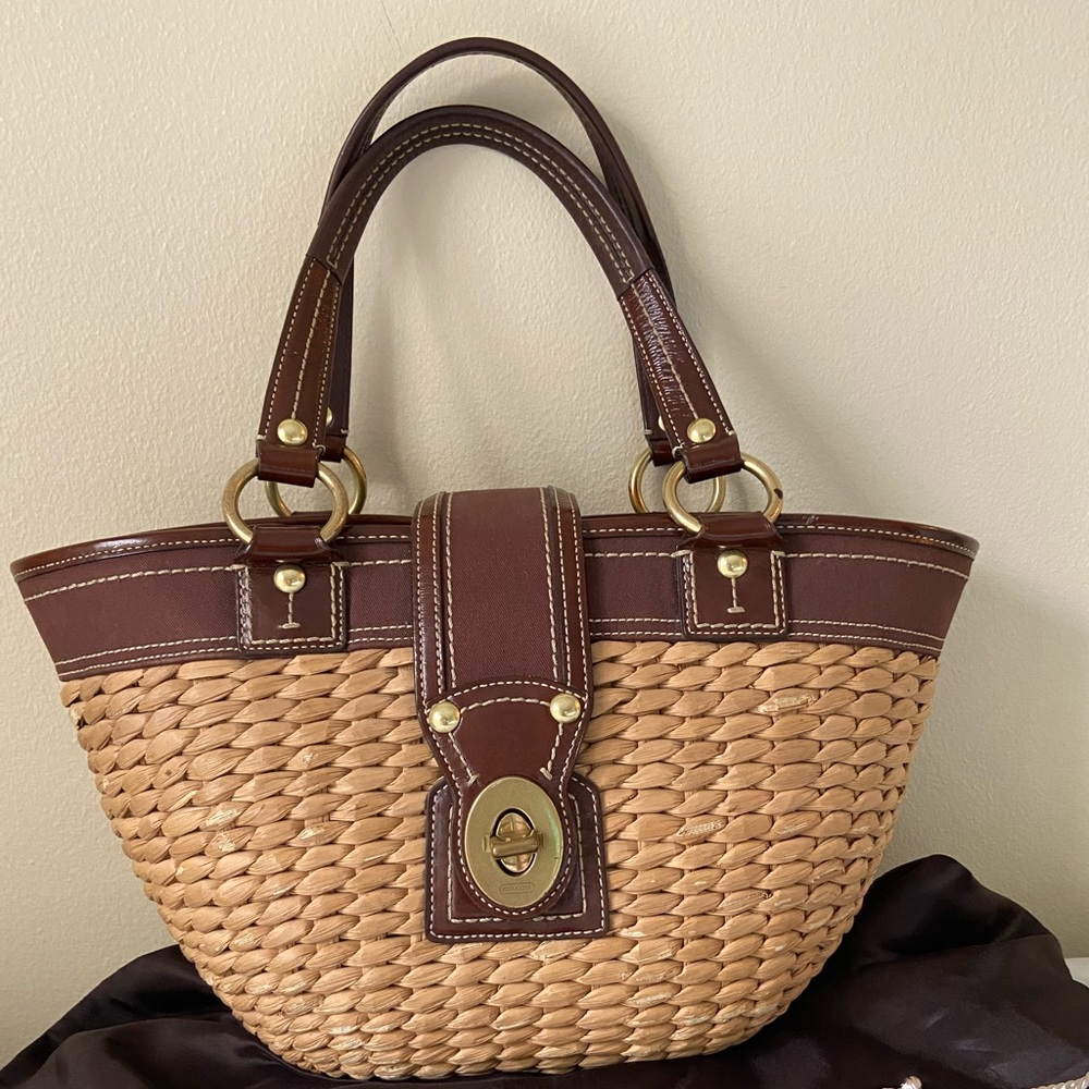 Coach basket weave purse